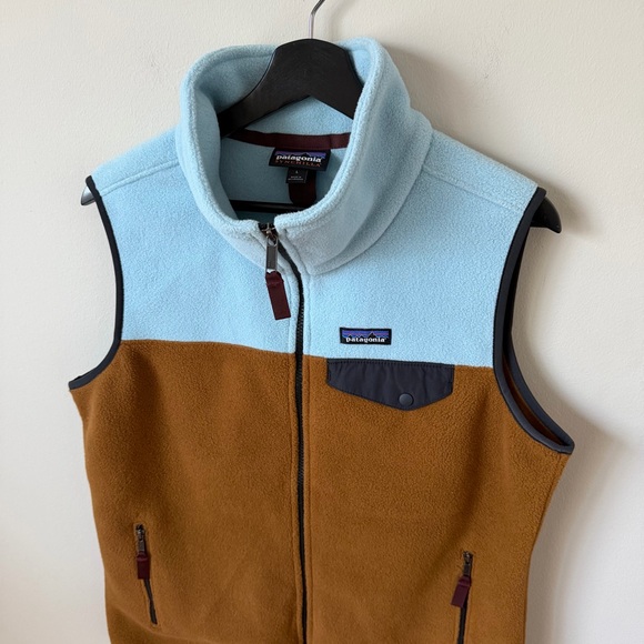 Patagonia Synchilla Color-block Fleece Snap-T Women’s Vest Size L - Picture 4 of 11